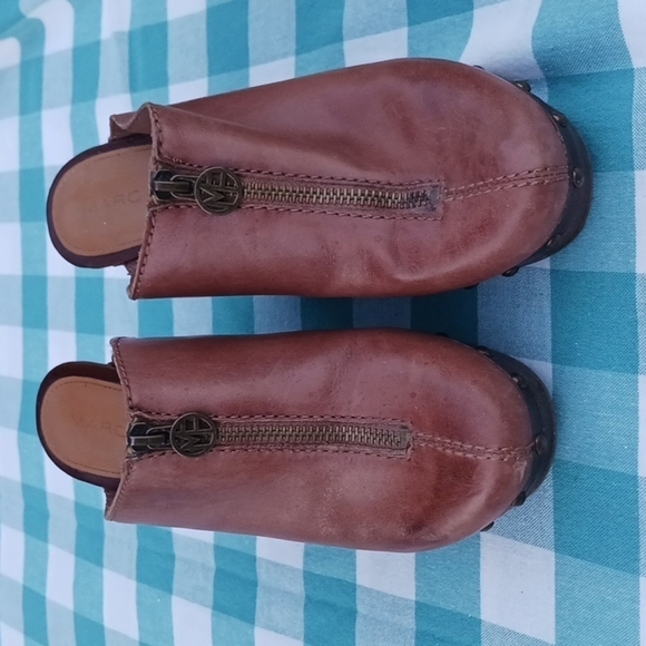 Marc Fisher Leather Zippered Clogs - Picture 2 of 6